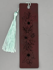 Wildflowers 2 Leatherette Bookmark with Tassel