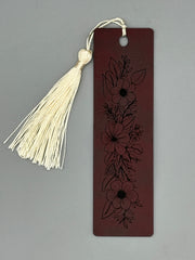 Wildflowers 2 Leatherette Bookmark with Tassel