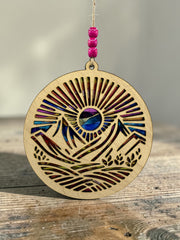 Mountains Sunrise Suncatcher