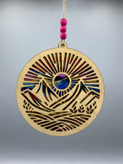 Mountains Sunrise Suncatcher