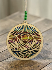 Mountains Sunrise Suncatcher