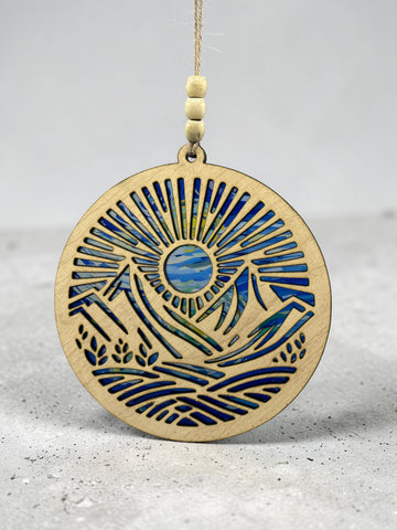 Mountains Sunrise Suncatcher