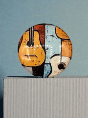 Colorful Guitar Magnets – Handmade Music Lover Fridge Magnets – Mini Guitar Art Magnets for Musicians & Teachers