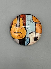 Colorful Guitar Magnets – Handmade Music Lover Fridge Magnets – Mini Guitar Art Magnets for Musicians & Teachers