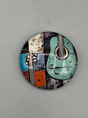 Colorful Guitar Magnets – Handmade Music Lover Fridge Magnets – Mini Guitar Art Magnets for Musicians & Teachers