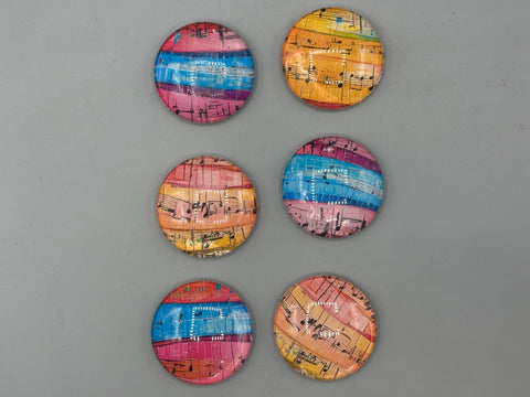 Colorful Music Note Magnets – Bright Musical Art for Music Lovers & Teachers
