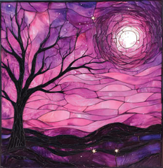 Pink Starry Night - Rose Twilight