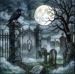 Halloween - Moonlit Cemetery
