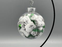Rolled Sheet Music Christmas Ornament | Handmade Music Lover Gift | Green Accents