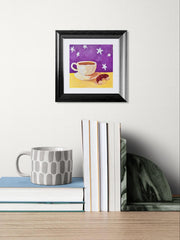 Stars and Sprinkles Original Acrylic Painting on Wood | Coffee & Donut Art | Whimsical Kitchen Decor