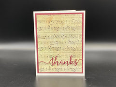 Sheet Music Thank You Cards