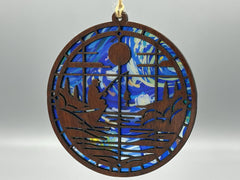 Fishing Suncatcher | Handmade Lake Scene