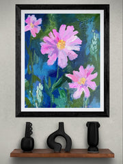 Pinkalicious #2 | 20x16 Floral Acrylic Painting by Kathy O’Conner | Unframed Original