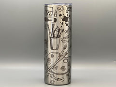 Artist Tools Tumbler | Insulated Travel Mug for Creatives | Gift for Artists, Painters & Makers | Studio Drinkware