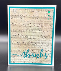 Sheet Music Thank You Cards