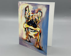 Bone Bandit: French Bulldog Art Cards: Colorful Dog Greeting Card Set