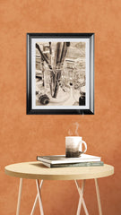Sepia Artist Tools Art Print | Realistic Mason Jar Drawing (11x14 matted to 16x20 Unframed)