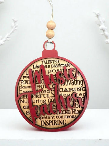 3.5" Music Teacher or Instructor Ornament