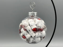 Handmade Music Sheet Ornament | Red Accents, Personalized Gift