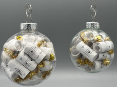 Handmade Sheet Music Ornament | Blue Accents, Music Lover Gift