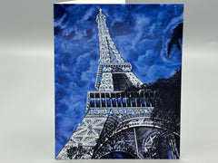 Eiffel Tower Art Greeting Card Set: Romantic Paris Stationery