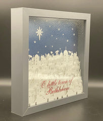 Bethlehem Nativity Shadow Box: 3D Layered Paper Christmas Decor