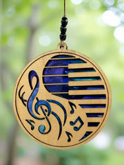 Piano Keys & Treble Clef Suncatcher: Handmade Acrylic Music Ornament