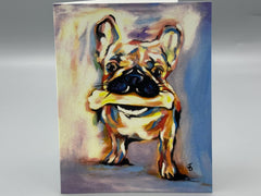 Bone Bandit: French Bulldog Art Cards: Colorful Dog Greeting Card Set