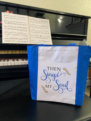 Then Sings My Soul Music Polyester Zipper Tote Bag