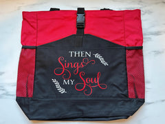 Then Sings My Soul Tote Bag: Christian Hymn, Music Lover Gift