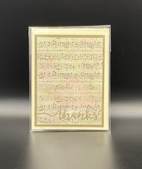 Sheet Music Thank You Cards