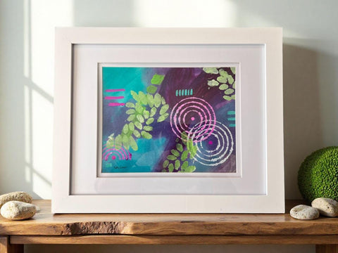 Walk in the Woods Painting | Abstract Nature Art, Framed Acrylic